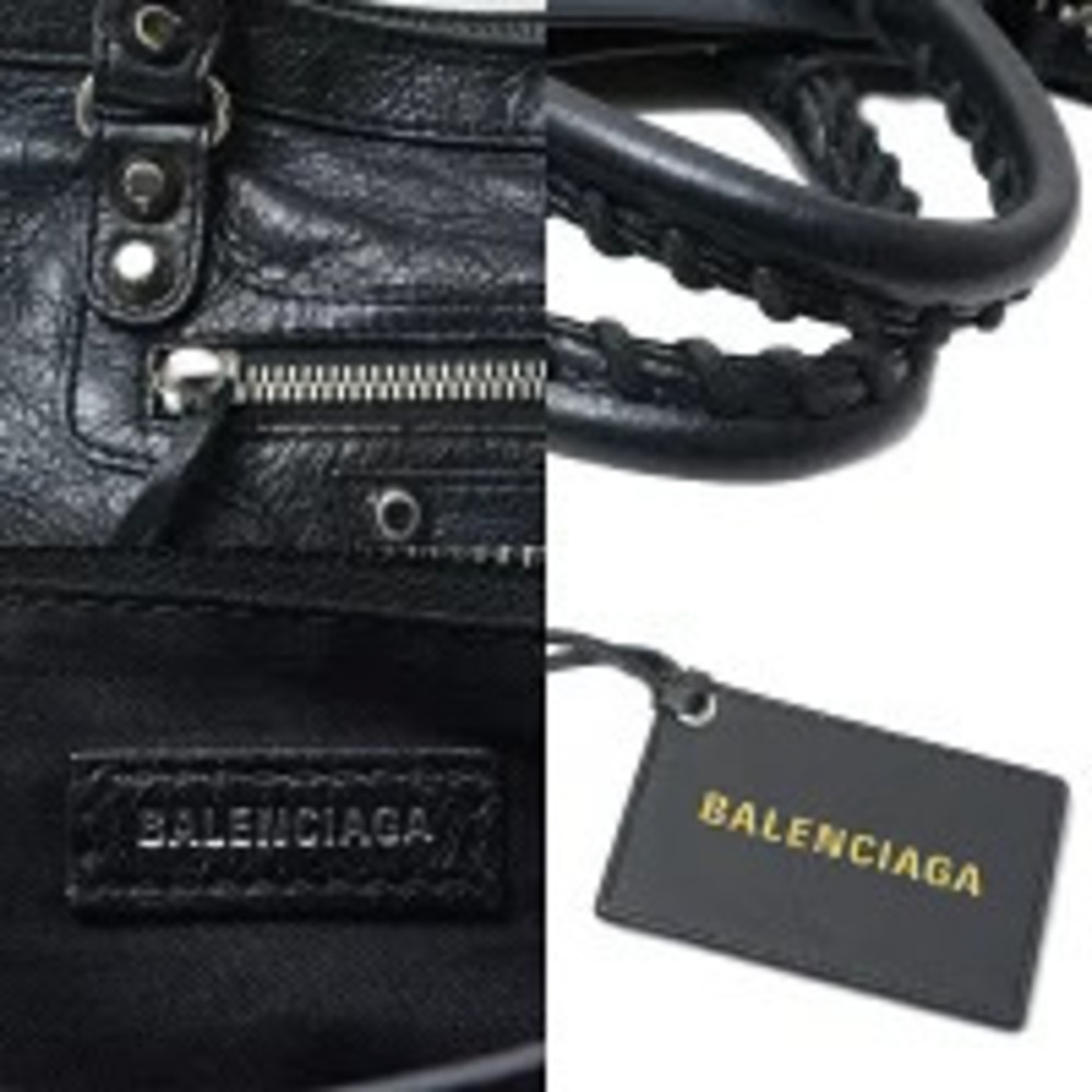 Balenciaga City Handbag Shoulder Bag Lambskin Black - Picture 5 of 9
